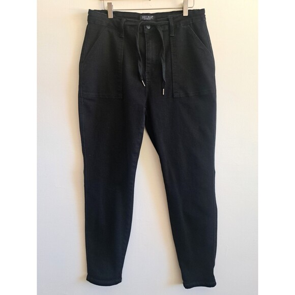 Judy Blue Womens Jeans Black Size 15 32 Jogger Stretch Drawstring High Rise - Picture 1 of 10